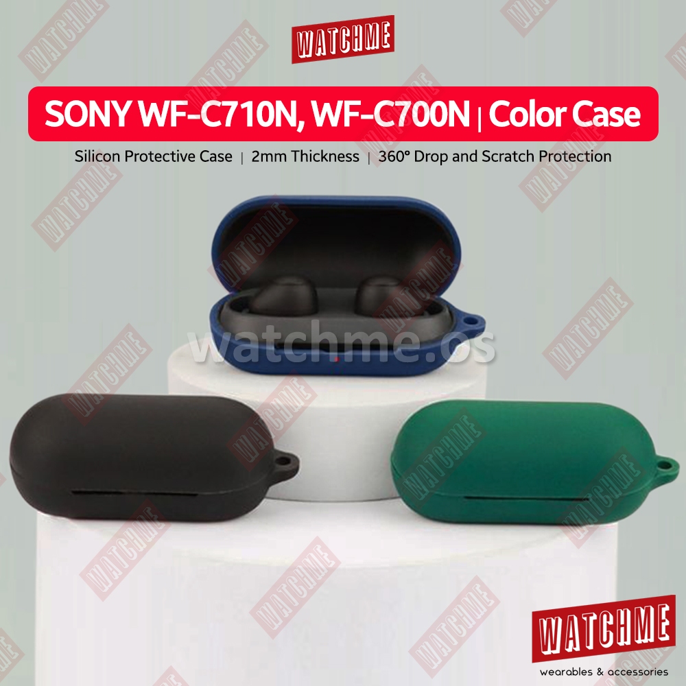 เคส Sony WF-C710N, WF-C700N, ฝาครอบหูฟังสีสันสดใส, ปลอกวัสดุซิลิโคน (สําหรับ sony wf c710, wf c700)