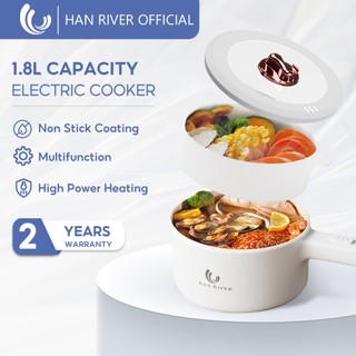 HAN RIVER Multi Cooker 1.8L Electric Cooker Non Stick Ceramic Coating 700W HRDZG05