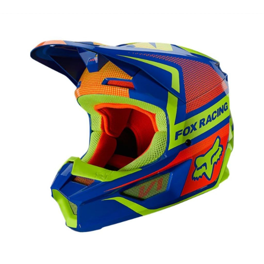 FOX RACING YOUTH (KIDS) V1 OKTIV HELMET, ECE [BLU]