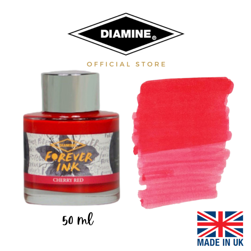Diamine Cherry Red Permanent Forever Ink 50ml
