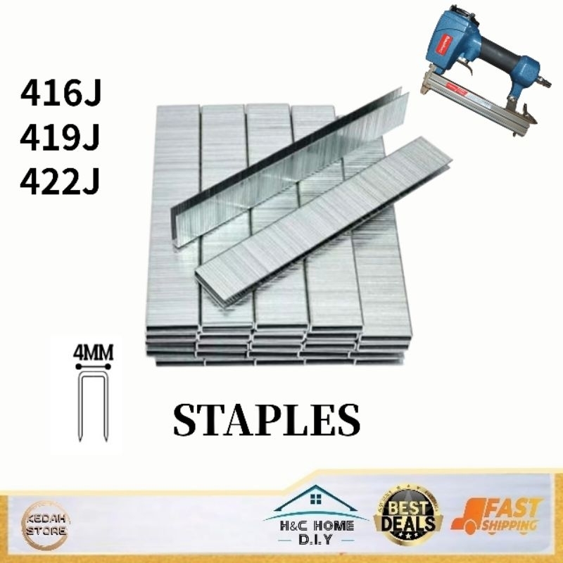 Brad เล็บไม้ Isi Paku Tembak 4J Staple 416J 419J 422J 5000pcs Staple Tacker เล็บ