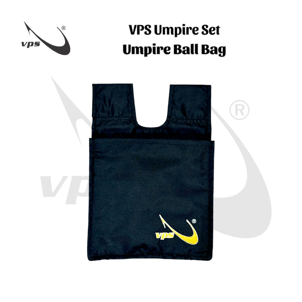 อุปกรณ์เสริม VPS Umpire - กระเป๋าลูกบอล Umpire ระดับพรีเมี่ยมสําหรับซอฟต์บอลและเบสบอล (สีดํา) // VPS