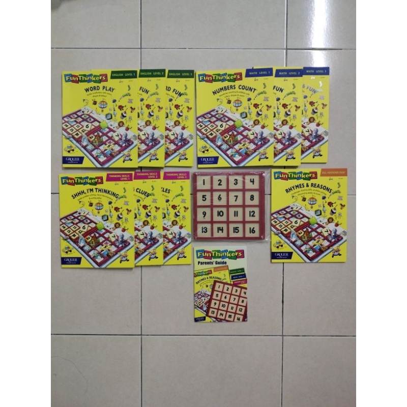 [BB] [มือสอง] Grolier: Fun Thinkers English, Maths & Thinking Skills Set (Nonfiction > Children Educ