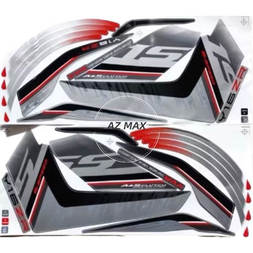 Y16 Y16ZR 155 BODY COVER SET STICKER STRIPE (2) YAMAHA