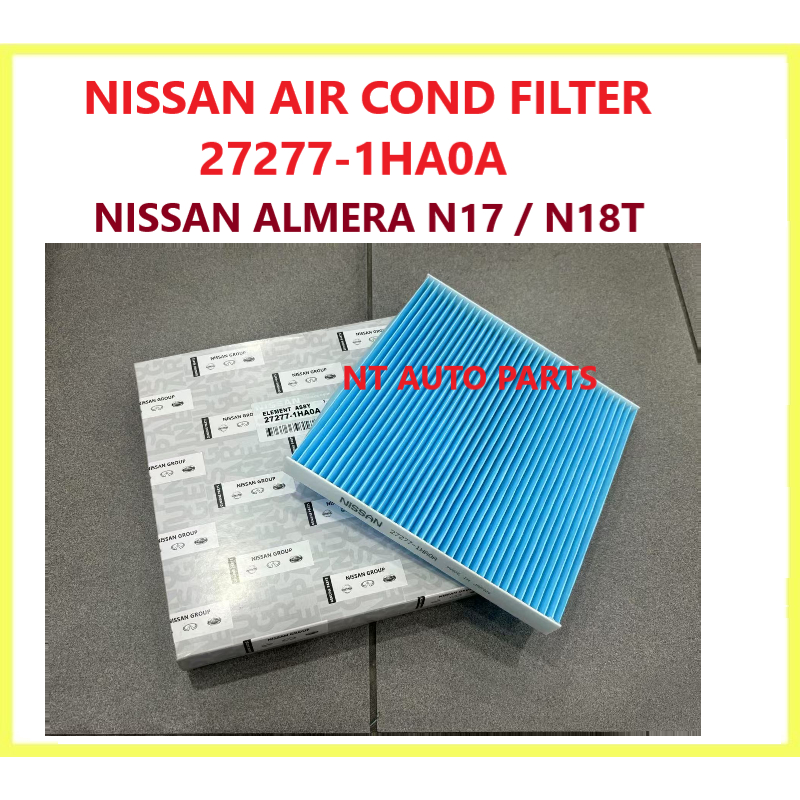 NISSAN AIR COND FILTER 27277-1HA0A NISSAN ALMERA N17 / N18T