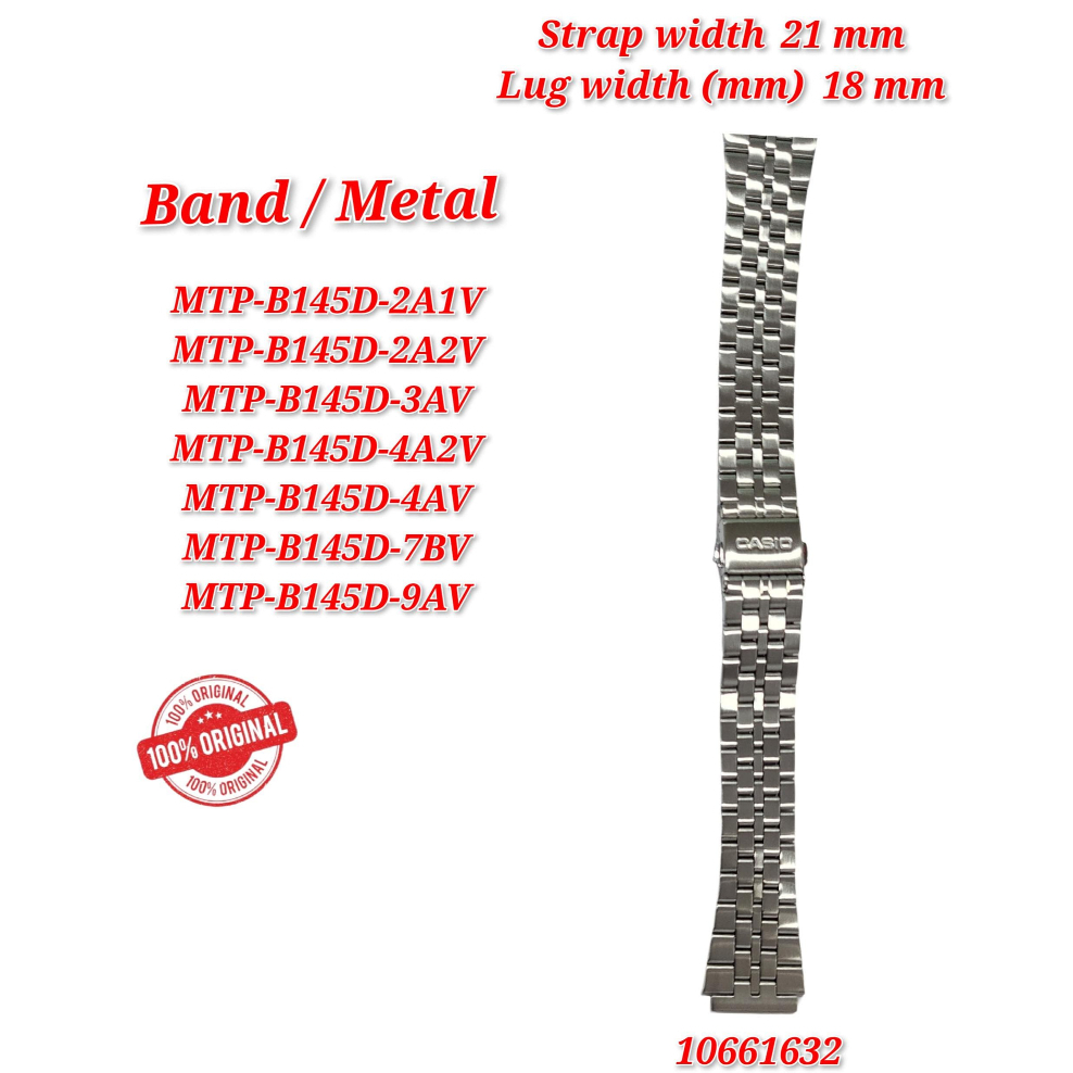 สายรัดสําหรับ MTP-B145D (18mm) อะไหล่ทดแทน - BAND/METAL