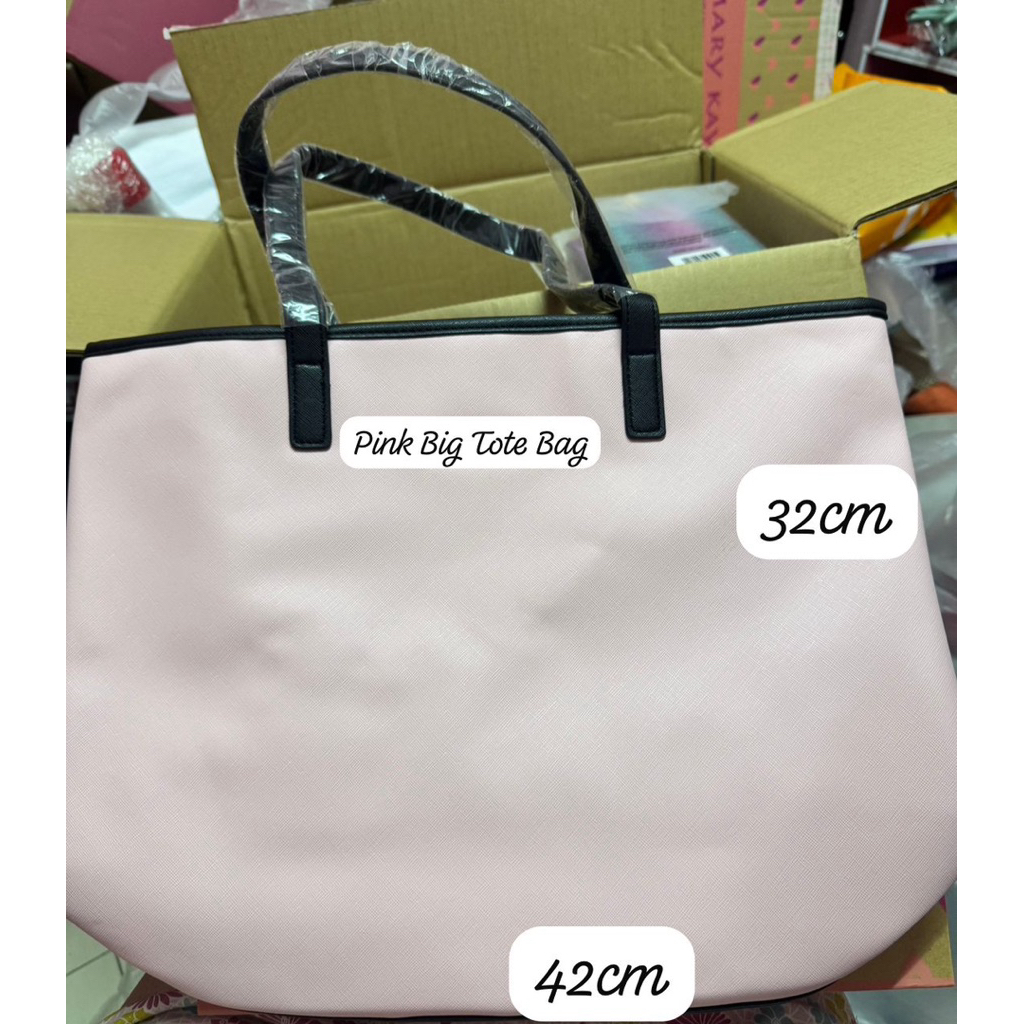 ️24 JAM POS ️New Item MK Pink Big Tote Zip Bag (42cm x 32cm)
