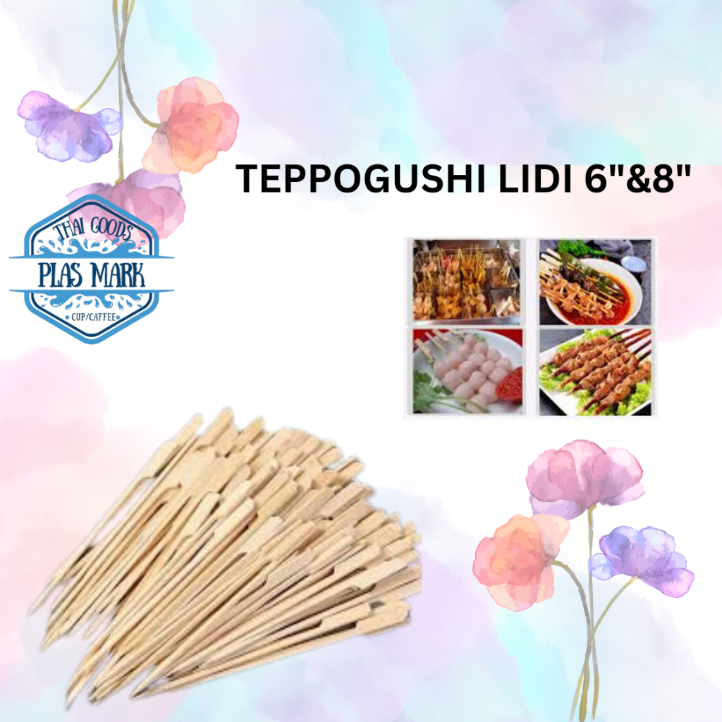 Teppogushi capI Bamboo / BBQ Stick / Oden Skewer Stick / Lidi Boba