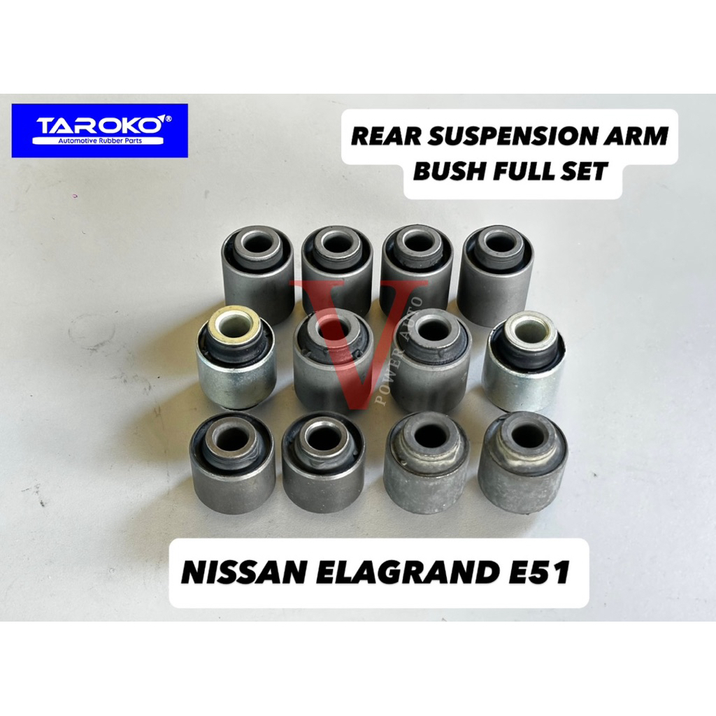 TAROKO NISSAN ELAGRAND E51 แขนหลัง SUSPENSION KNUCKLE LOWER UPPER BUSH (คุณภาพระดับพรีเมียม)