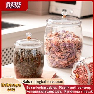 Ready Stock Transparent Airtight Bucket Insect Proof Wide Mouth Canister Jar Rice Bucket Sealed Jar
