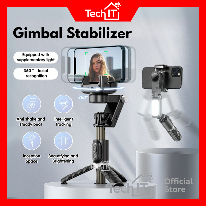 Funezi Gimbal Stabilizer สําหรับโทรศัพท์ Stabilizer ผู้ถือ Selfie Stick ขาตั้งกล้อง Stabilizer โทรศั