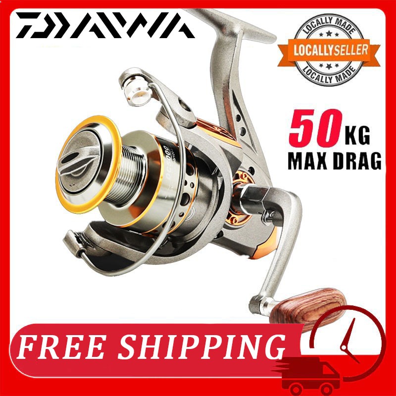 DAIWA Reel Spinning Fishing Reel Spinning Reel Baitcasting Reel Mesin Pancing 50KG ลากสูงสุด Reel Bc