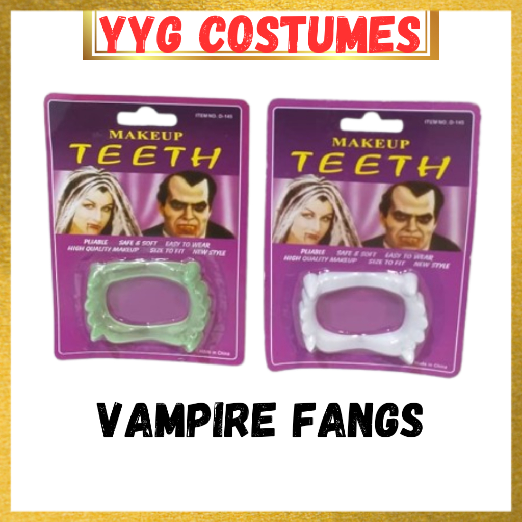 Kids Vampire Fangs Dracula Gigi Taring Palasu ฟันปลอม