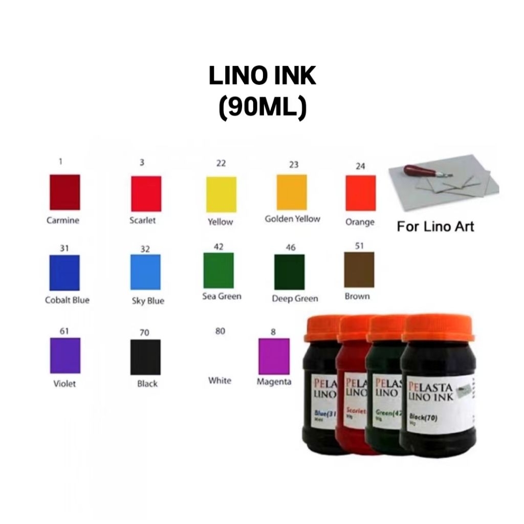 ((1PC) Lino Ink [90ML] Oil Print Print Print Ink Color X 1PC