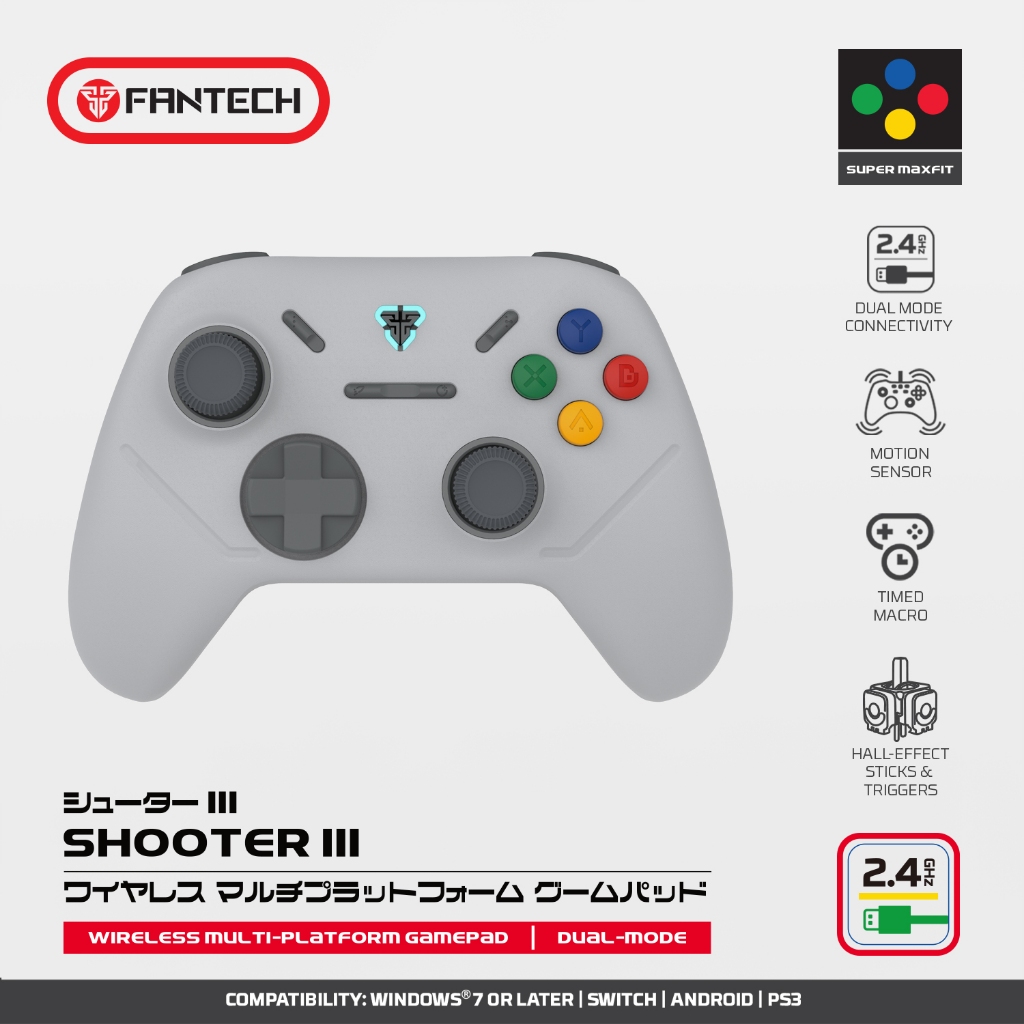 FANTECH WGP13S SHOOTER III MULTI-PLATFORM WIRELESS GAMEPAD