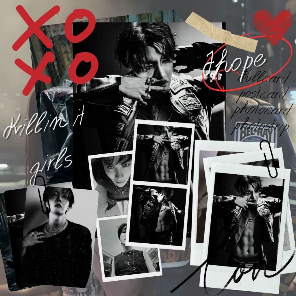 [JHOPE] 10IN1 KILLIN IT GIRL JHOPE PHOTCARD PHOTOSTRIP SET โน๊ตบุ๊ค PINBADGE