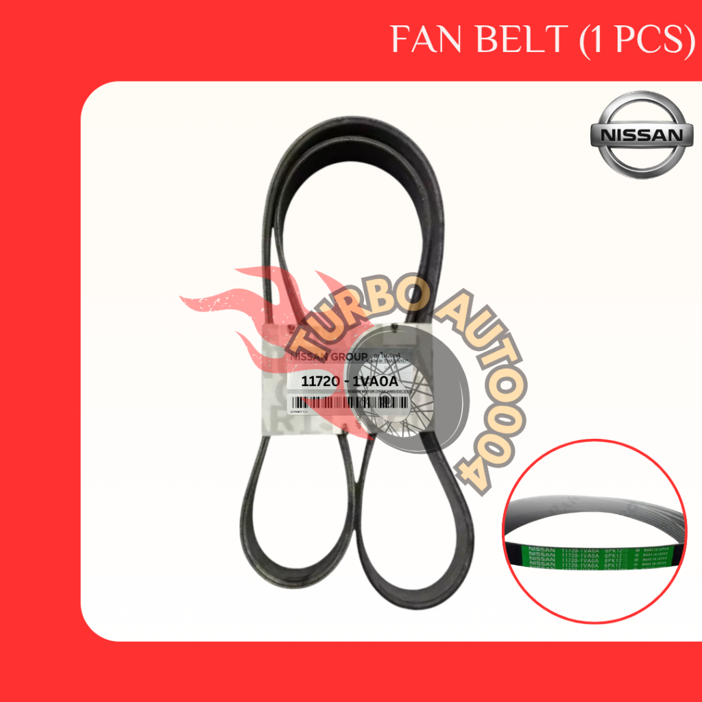 สายพานพัดลม Nissan (11720 - 1VA0A) 6PK1210 สําหรับ Nissan X-Trail T32 J11 2015 2.0