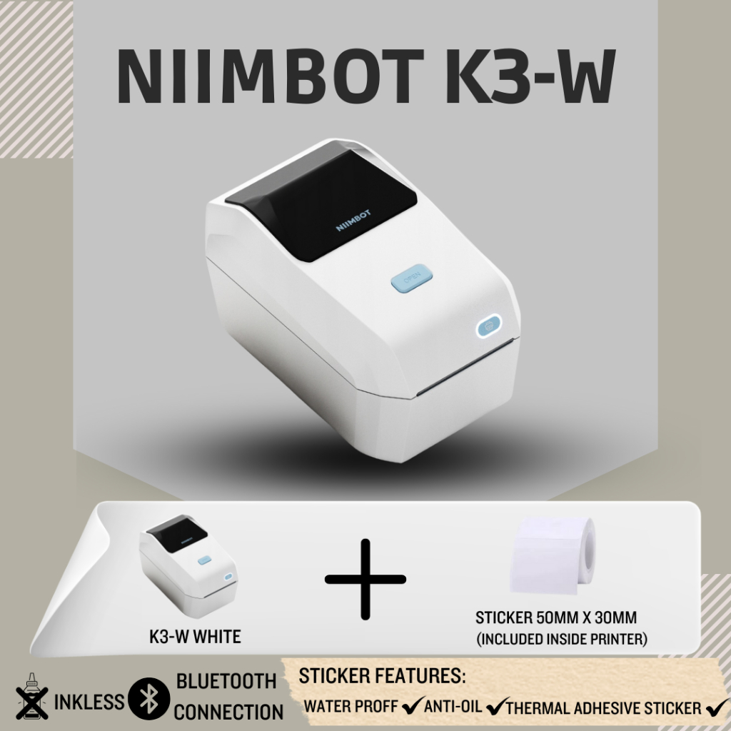 Niimbot K3_W Label Printer inkless Portable Printer