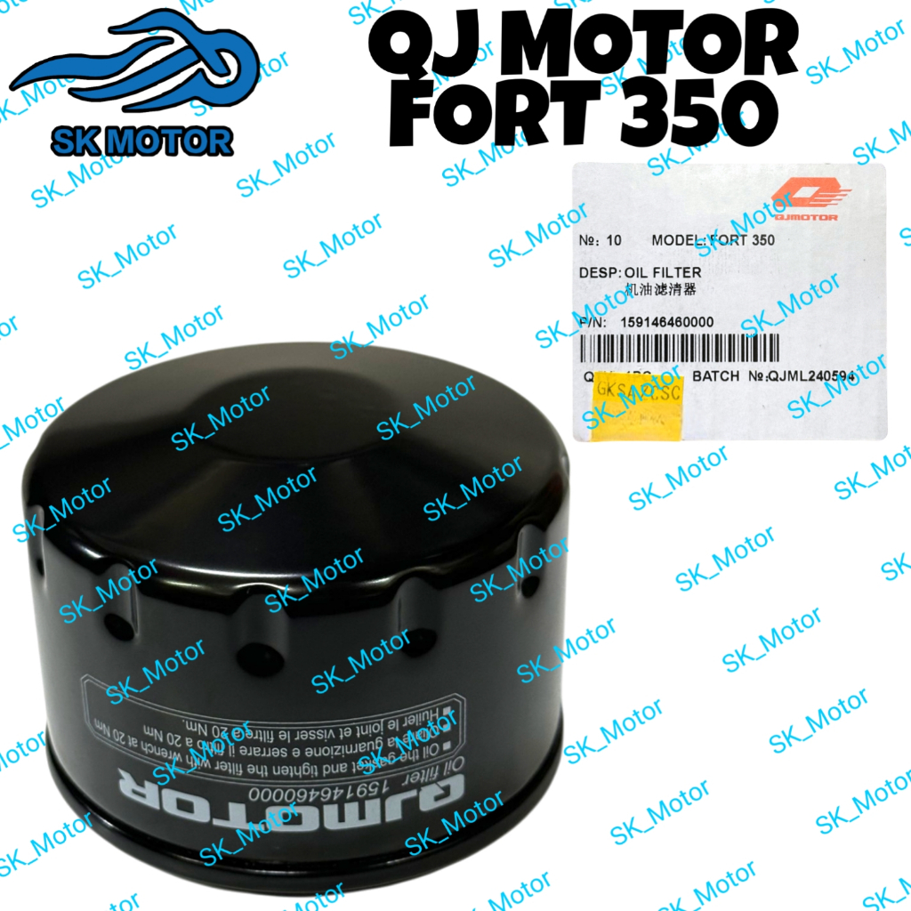 QJ Motor FORT 350 กรองน้ํามันเครื่อง Penapis Minyak 159146460000