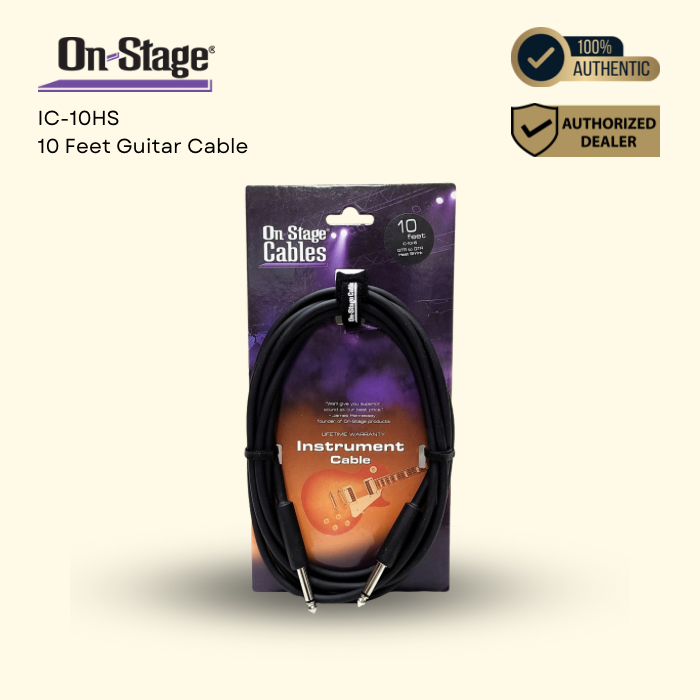 On Stage IC-10HS สายกีต้าร์เครื่องมือหดความร้อน - 10 ฟุต (IC10HS / IC 10 HS)