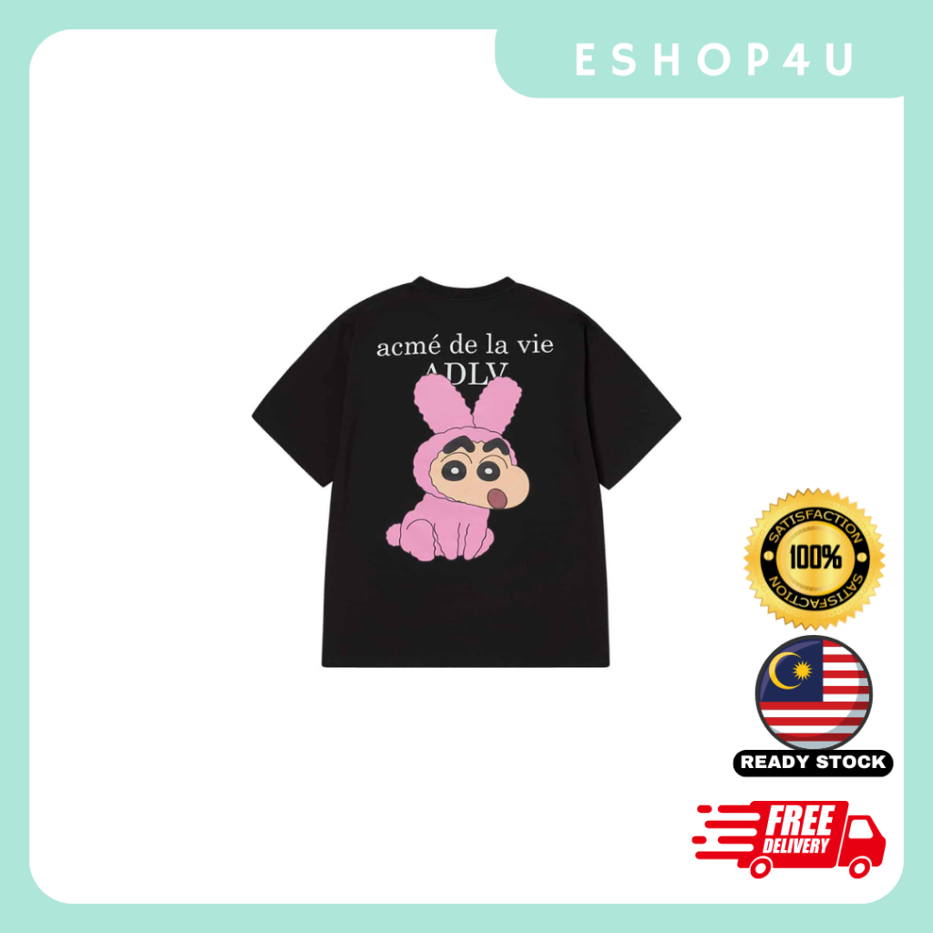 KOREA ADLV X CRAYON SHINCHAN TEE A18 สีดํา