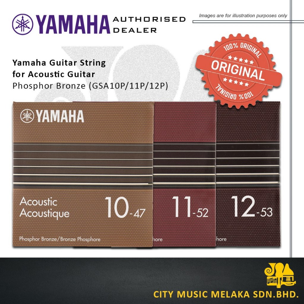 Yamaha Phosphor Bronze สายกีต้าร์โปร่ง GSA10P/GSA11P/GSA12P GSA-10P/GSA-11P/GSA-12P