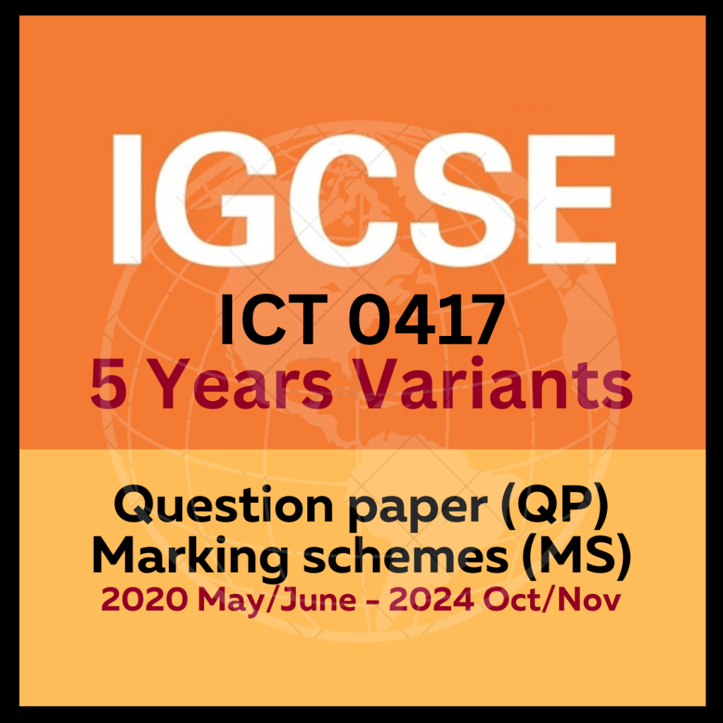 เทคนิคการปฏิกิริยา & การสื่อสาร 0417 (ICT) IGCSE [PAPER 1,2,3] PAST YEAR PAPER