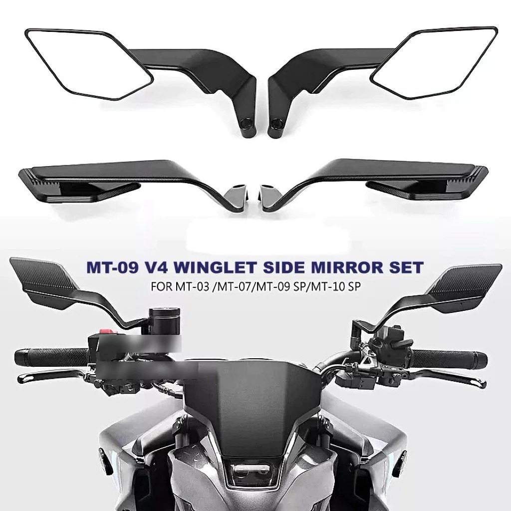 Universal กระจกมองข้าง Winglet ออกแบบจักรยานสกู๊ตเตอร์ Y15/Y16 Xmax ADV Husky RSX RS150 NVX NMAX MT0