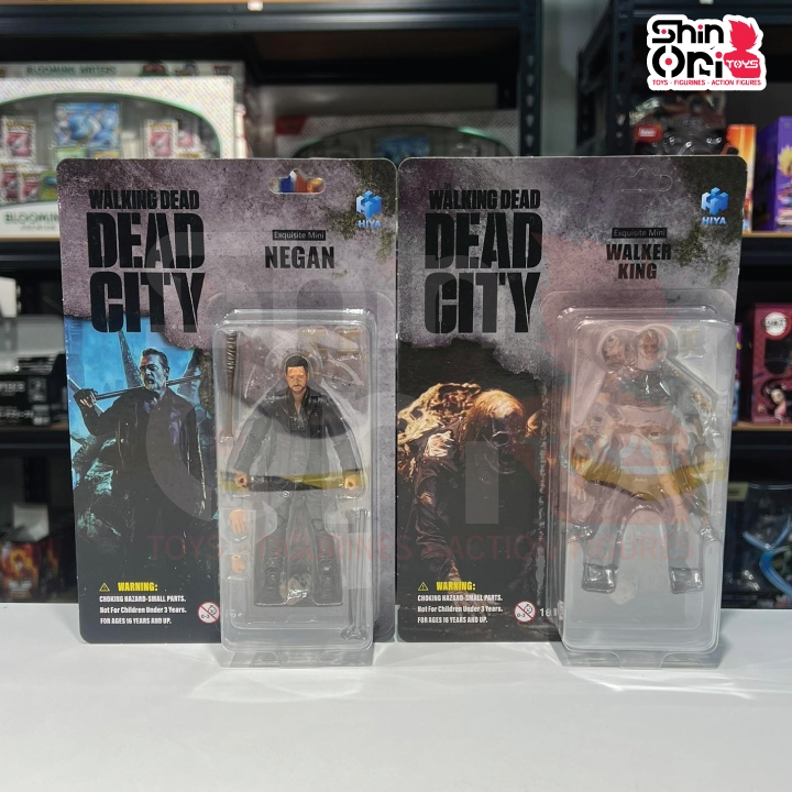 HIYA MINI The Walking Dead City of the Walking Dead Negan & Walker King 1/18 Action Figure
