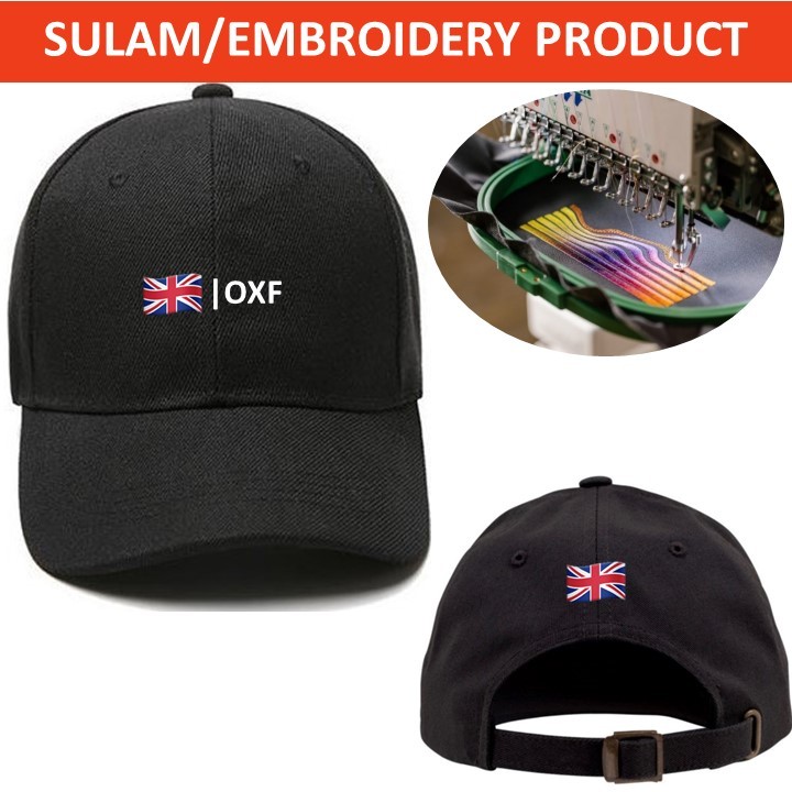 EMBROIDERY SULAM EMOJIS OXF OXFORD UNITED KINGDOM FLAG LOGO BASEBALL 100% POLYESTER CAP ADJUSTABLE S
