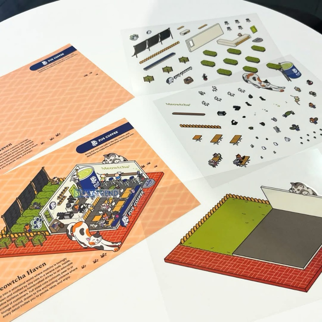 ZUS COFFEE Meowtcha สติ๊กเกอร์ 3 มิติ