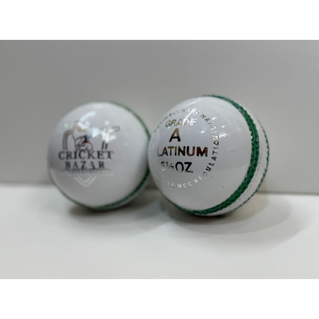 ลูกบอลหนังคริกเก็ตสีขาว CB Platinum (156 GMS, 142 GMS & 135 GMS) Bola Kriket