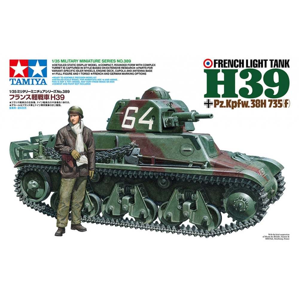 Tamiya 35389 1/35 French light Tank H39 Military Model Kit