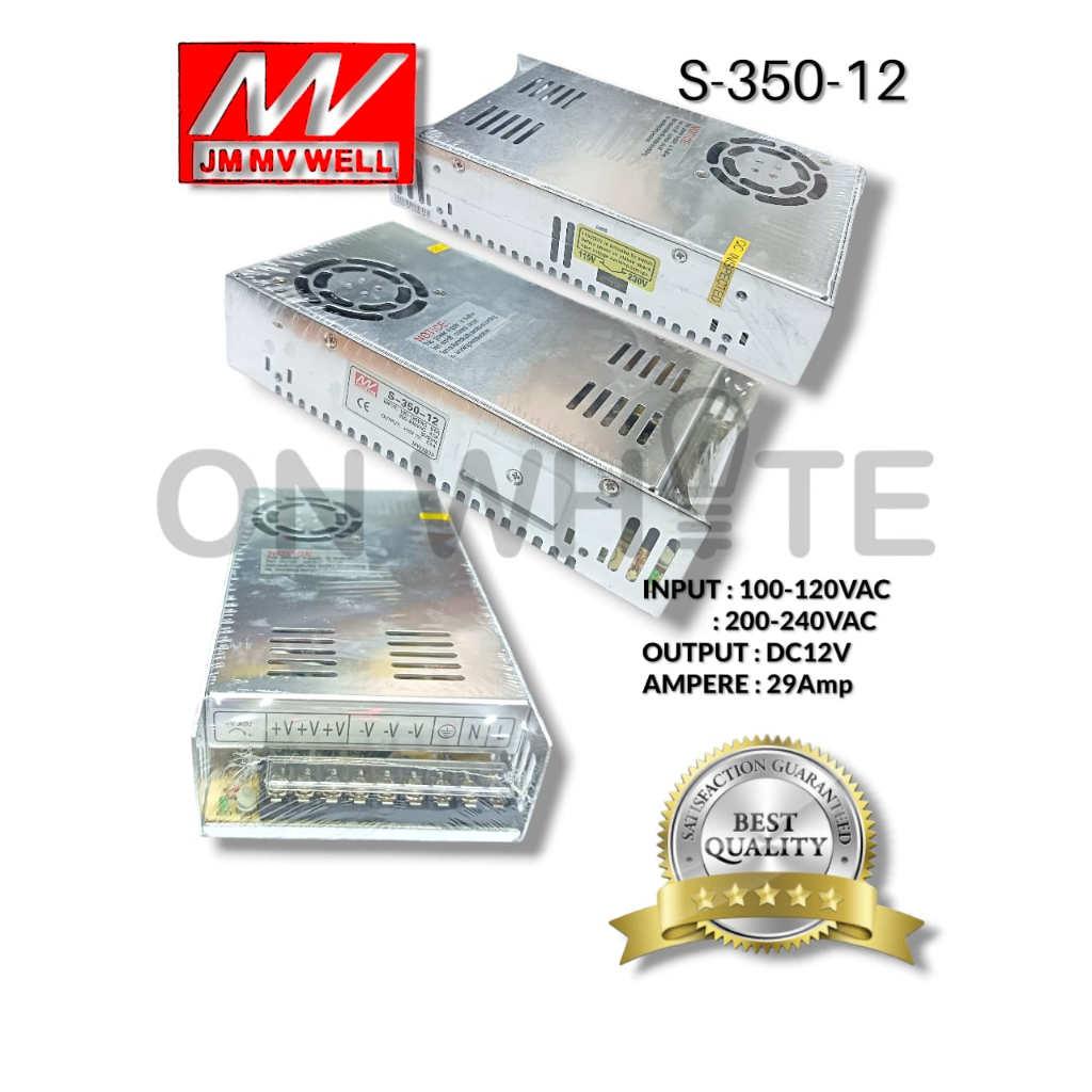 MV JM POWER SUPPLY DC 12V 29AMP 350W 240VAC