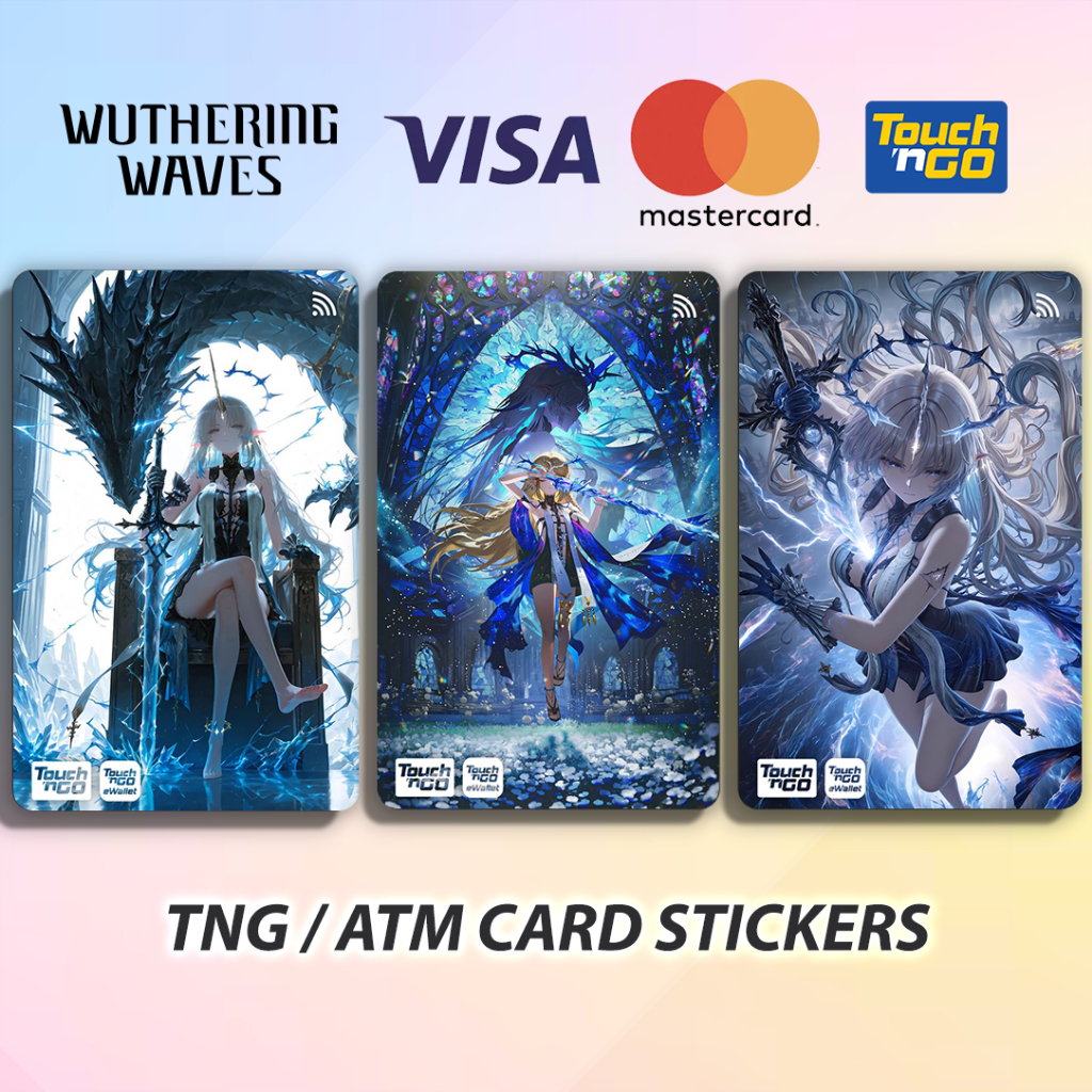 Wuthering Waves - การ์ดสติ๊กเกอร์ Touch n Go TnG ATM Card Skincard Cover