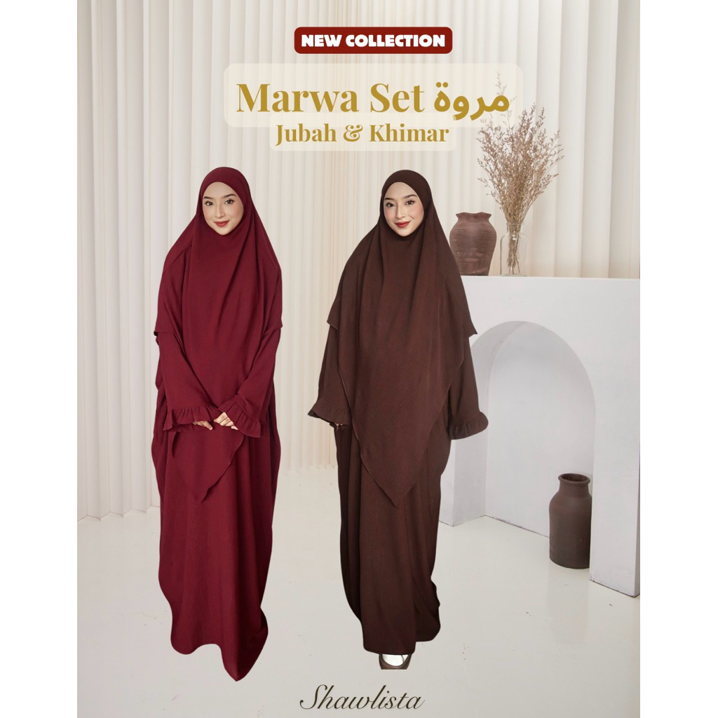 SHAWLISTA MARWA SET JUBAH KHIMAR PURDAH HAJI UMRAH IRONLESS