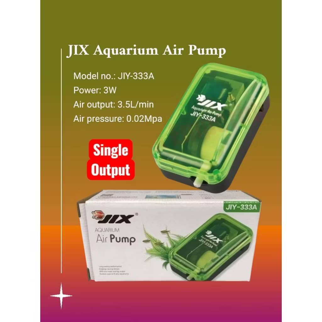 ปั๊มลม Jix akuarium jiy-333a (เต้ารับเดี่ยว)