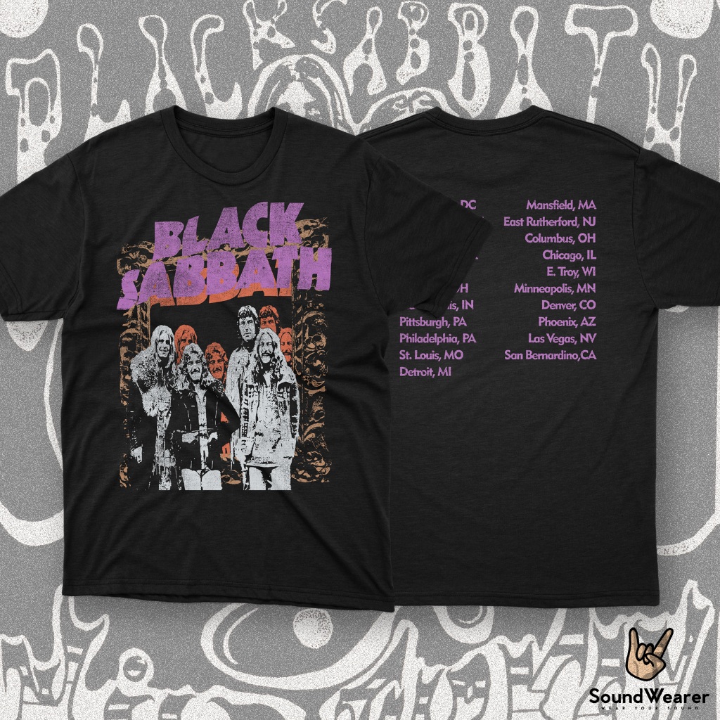 เสื้อยืดทัวร์ Sabbath 1997 สีดํา