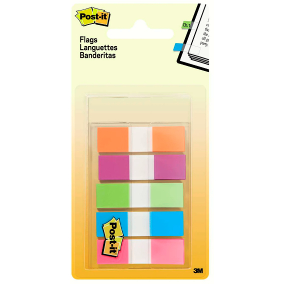 3M Post-It 683-5CB ธง // 683-5CF FLAG 0.47X1.7 CB 25sX5 3M Sticky note