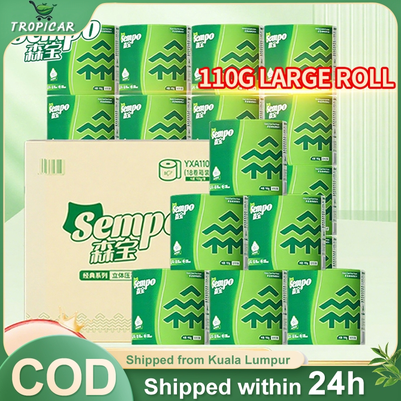 TCTISSUE PAPER ROLL Sempo Toilet Roll 4ply (1กล่อง=20ม้วน) สามารถแยกส่วนได้