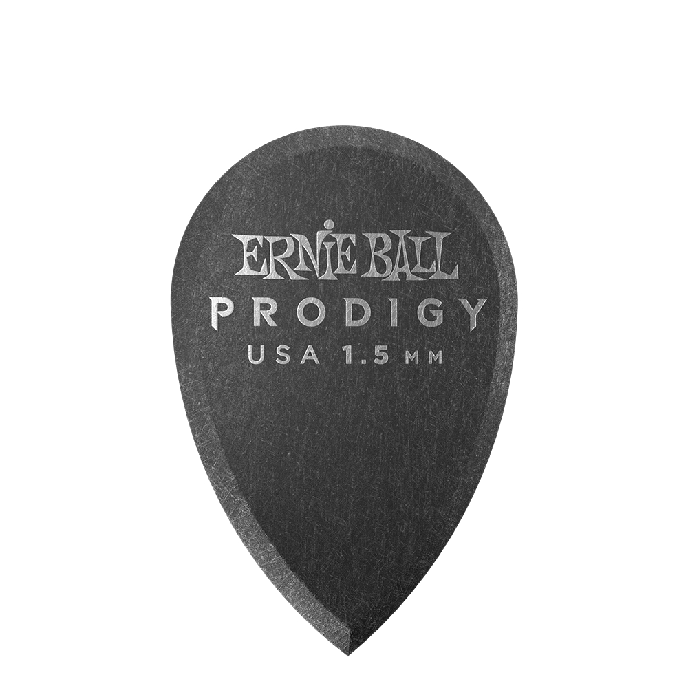Ernie Ball P09330 Prodigy Guitar Picks - Teardrop 1.5mm Black - 6 Pack