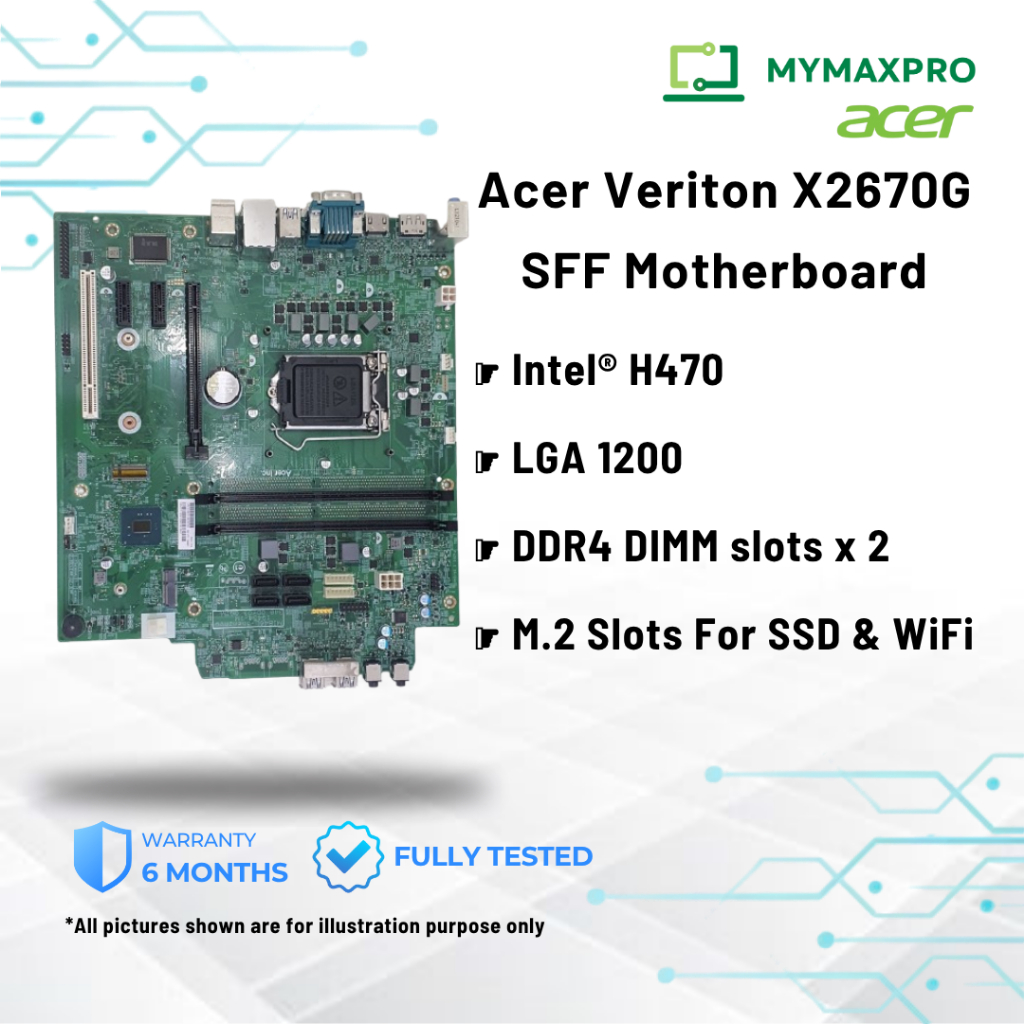 Acer Veriton X2670G SFF เมนบอร์ด LGA 1200 DDR4 DB.VTF11.004 (ใช้แล้ว)