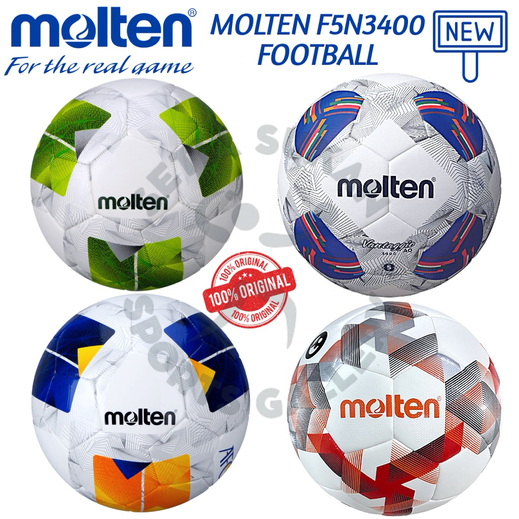 ลูกฟุตบอล Molten F5N3400-G/ F5N3400-A / F5N3400-AA/F5N3400-TL ไซส์ 5 ฟุตบอล!! & คุณภาพดีที่สุด