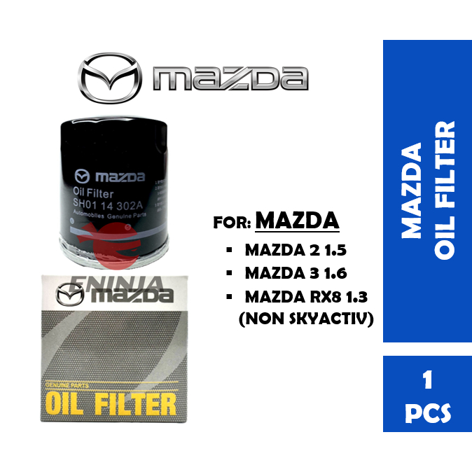 MAZDA กรองน้ํามันเครื่องสําหรับ Mazda 2/ 3/ RX8 Non Skyactiv (B6Y1-14-302A)