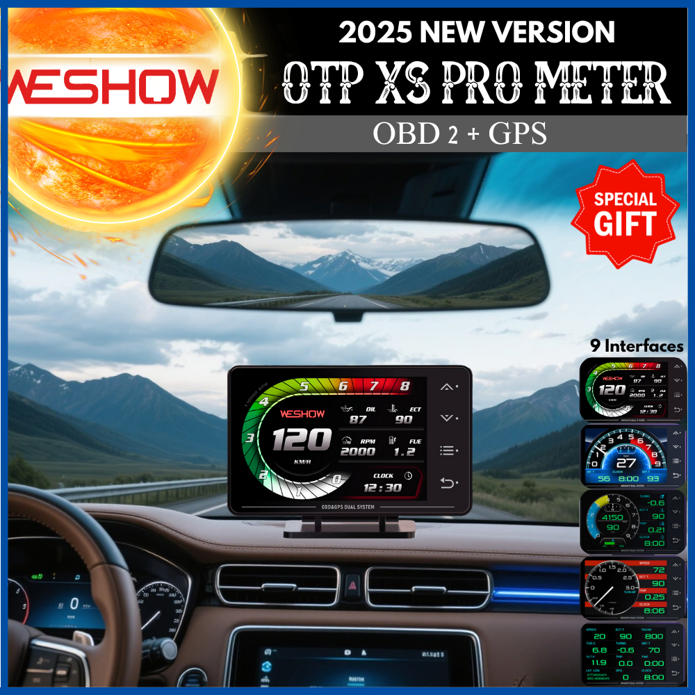 GBS รถ LED รถทั้งหมด XS OBD GAUGE เมตร OBD2 เมตร OBD + GPS P6 OBD2 DIGITAL เมตร SCANNER สําหรับ PROT