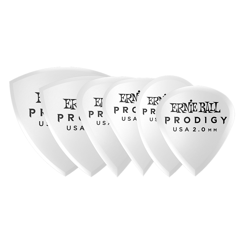 Ernie Ball P09343 Prodigy Guitar Picks - Multipack 2.0mm สีขาว - 6 Pack