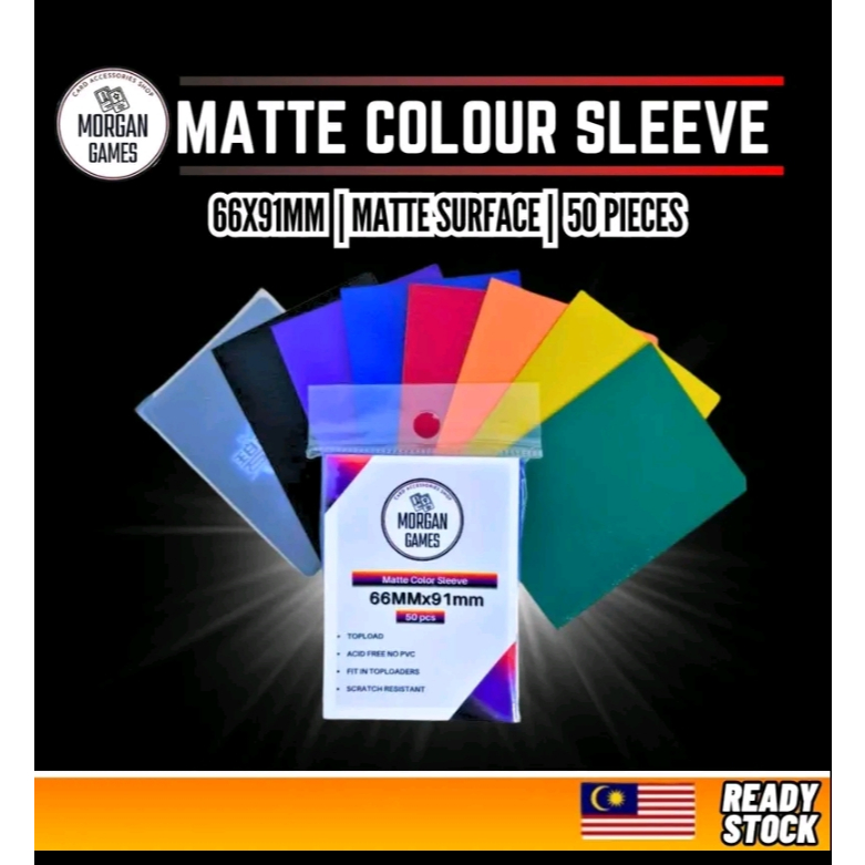 MORGAN CARD GAME MATTE COLOUR SLEEVE (66MM x 91MM)