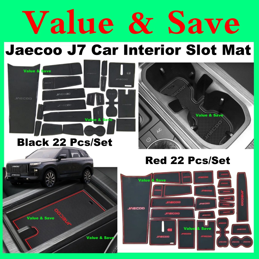 Jaecoo J7 / PHEV Slot Mat Anti Slip Anti Dust ลิ้นชักภายในรถ Slot Mat ถังยางรถอุปกรณ์เสริม J7