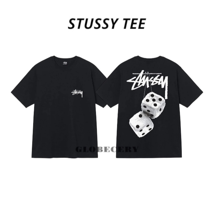 STUSSY FUZZY DICE TEE สีดํา