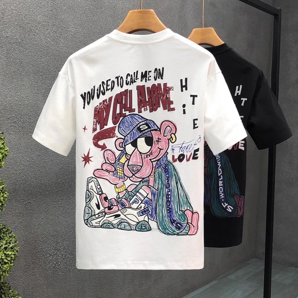 Baju T Lelaki Cotton 100 Print Animasi Cool Kapas Tulen Premium